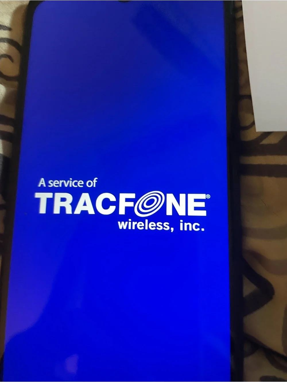 Motorola Black Smartphone with Blue Boot Screen Moto G